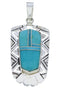 Sterling Silver Turquoise Inlay Pendant Jewelry PX30157